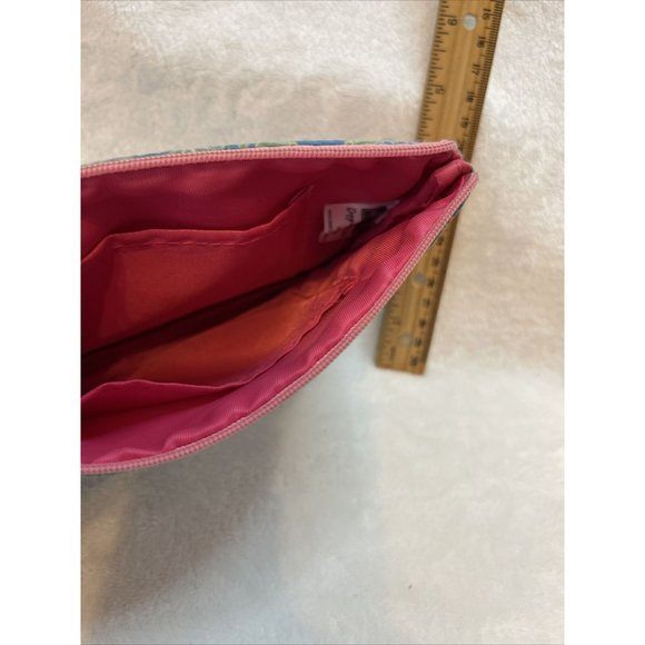 Simply Southern Wristlet Blue And Green With Pink Elephants See Through Pouch‎ - Picture 6 of 8